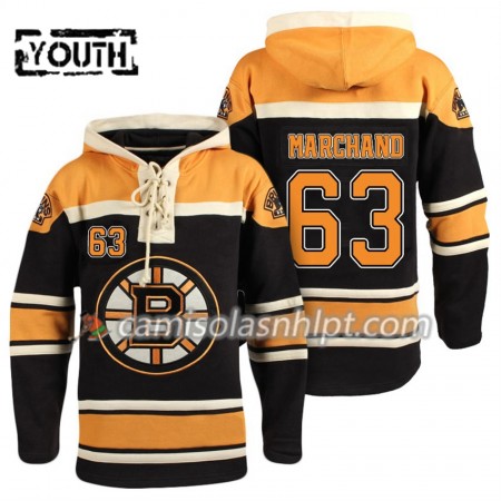 Camisola Boston Bruins Brad Marchand 63 Preto Sawyer Hoodie - Criança